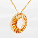 gold citrine pendant