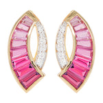 pink tourmaline and diamond earrings