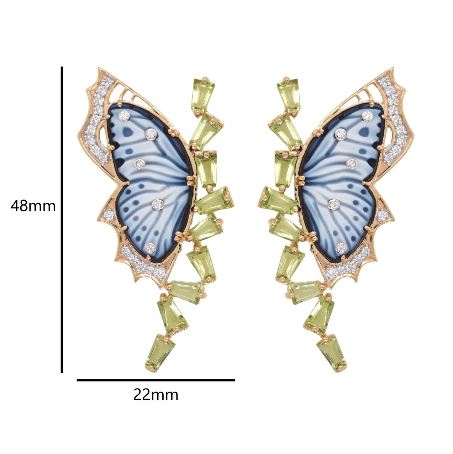 Butterfly Peridot Earrings