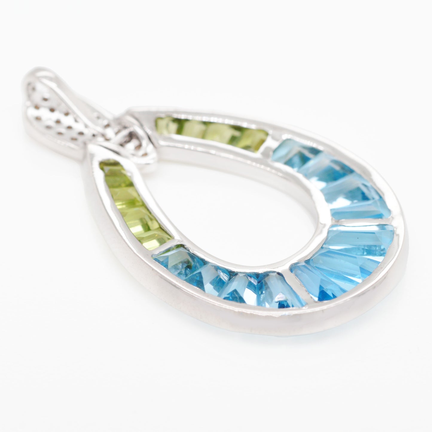 Doorknocker Blue Topaz Peridot Pendant