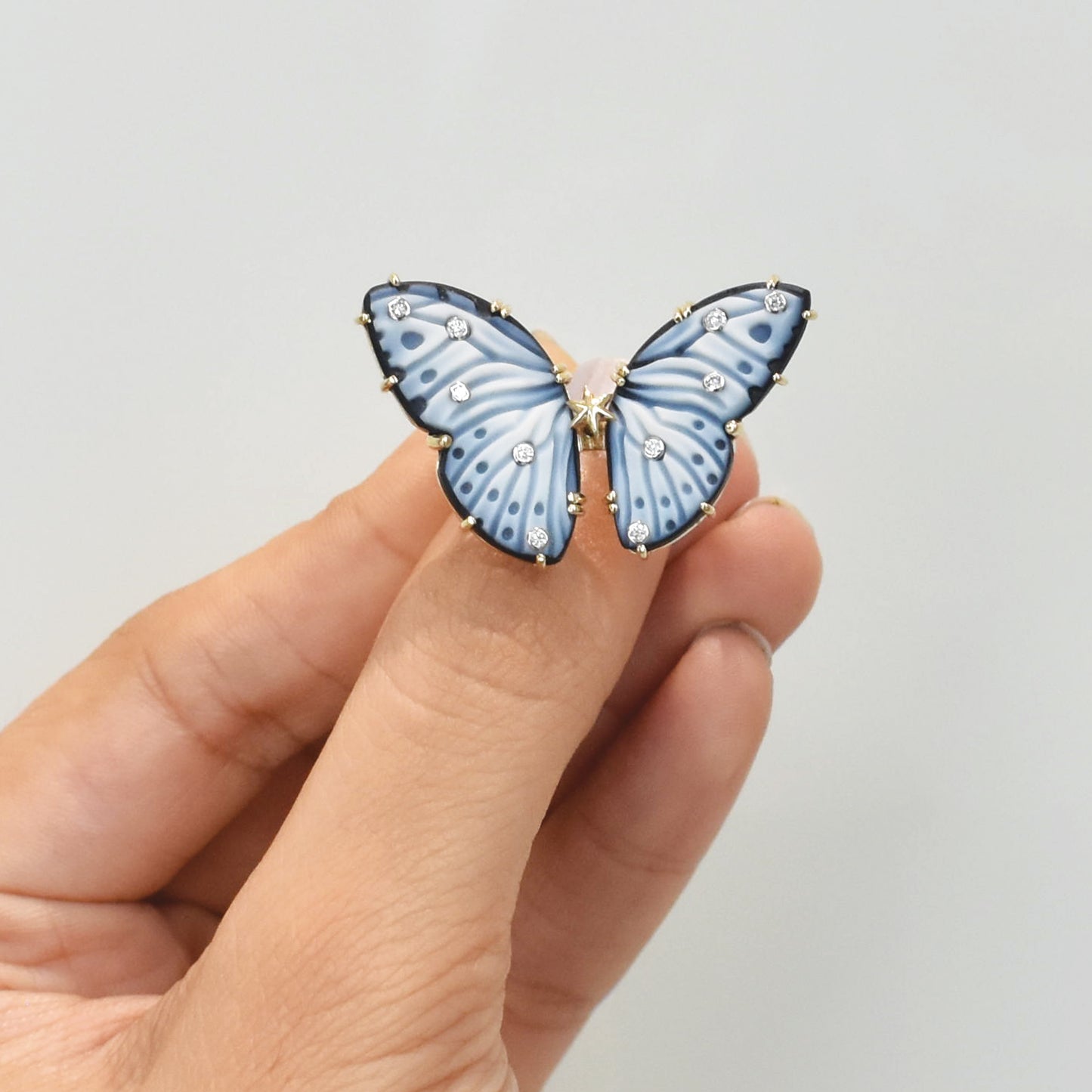 14K Gold Butterfly Cocktail Ring