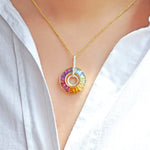 diamond circle necklace