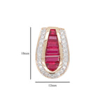 18K Gold Ruby Tapered Baguette Art Deco Diamond Pendant Necklace - Vaibhav Dhadda Jewelry