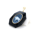 Bold and stylish Taurus Astrology Pendant with Shiny Onyx.