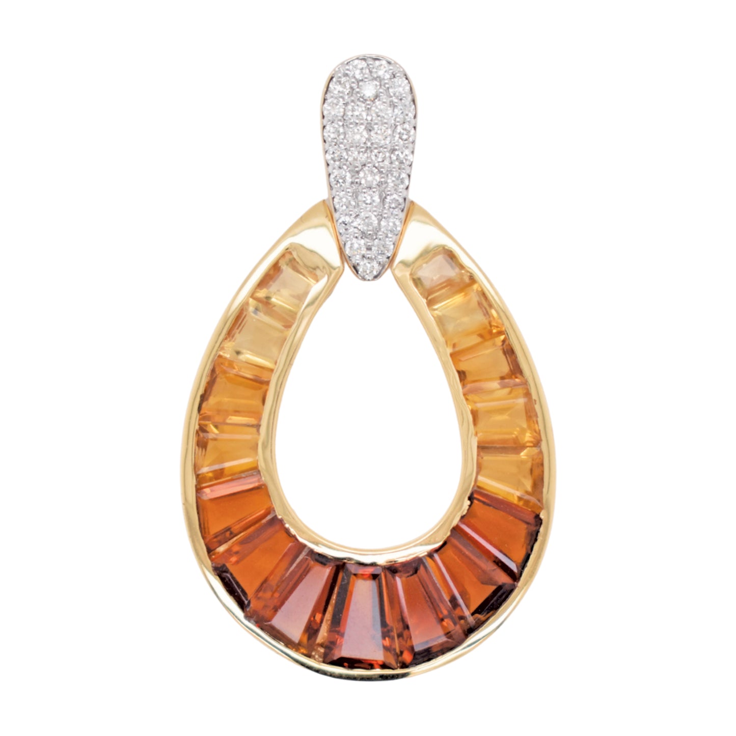 Citrine Doorknocker Pendant