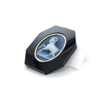 Cameo Carved Aries Ram pendant in Gold, Gloss Finish, with Delicate Detailing.