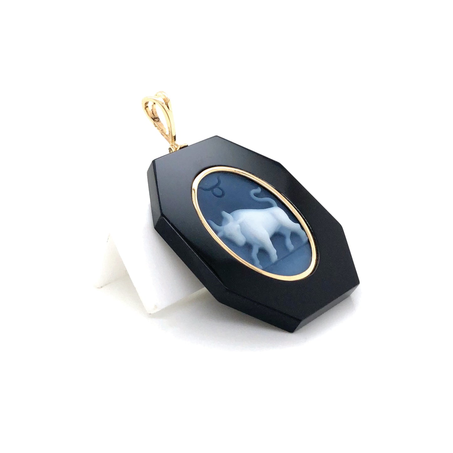 Luxurious Taurus Zodiac Jewelry Featuring Rich Black Onyx Stone.