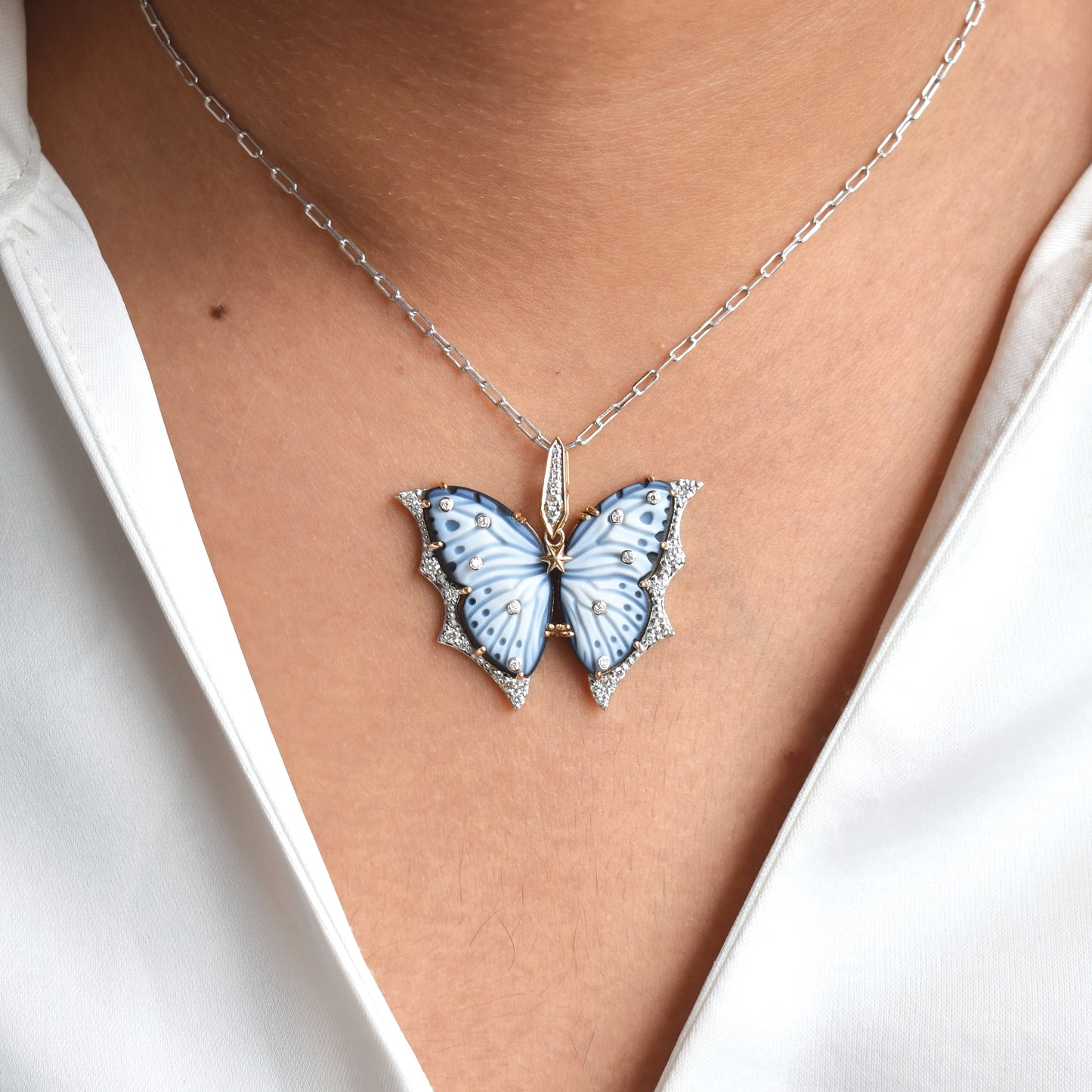 Agate Butterfly Pendant