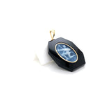 Stylish Onyx Pendant Showcasing Sagittarius Constellation.