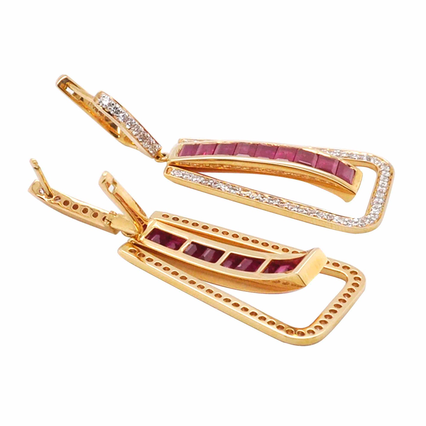 Art deco ruby earrings