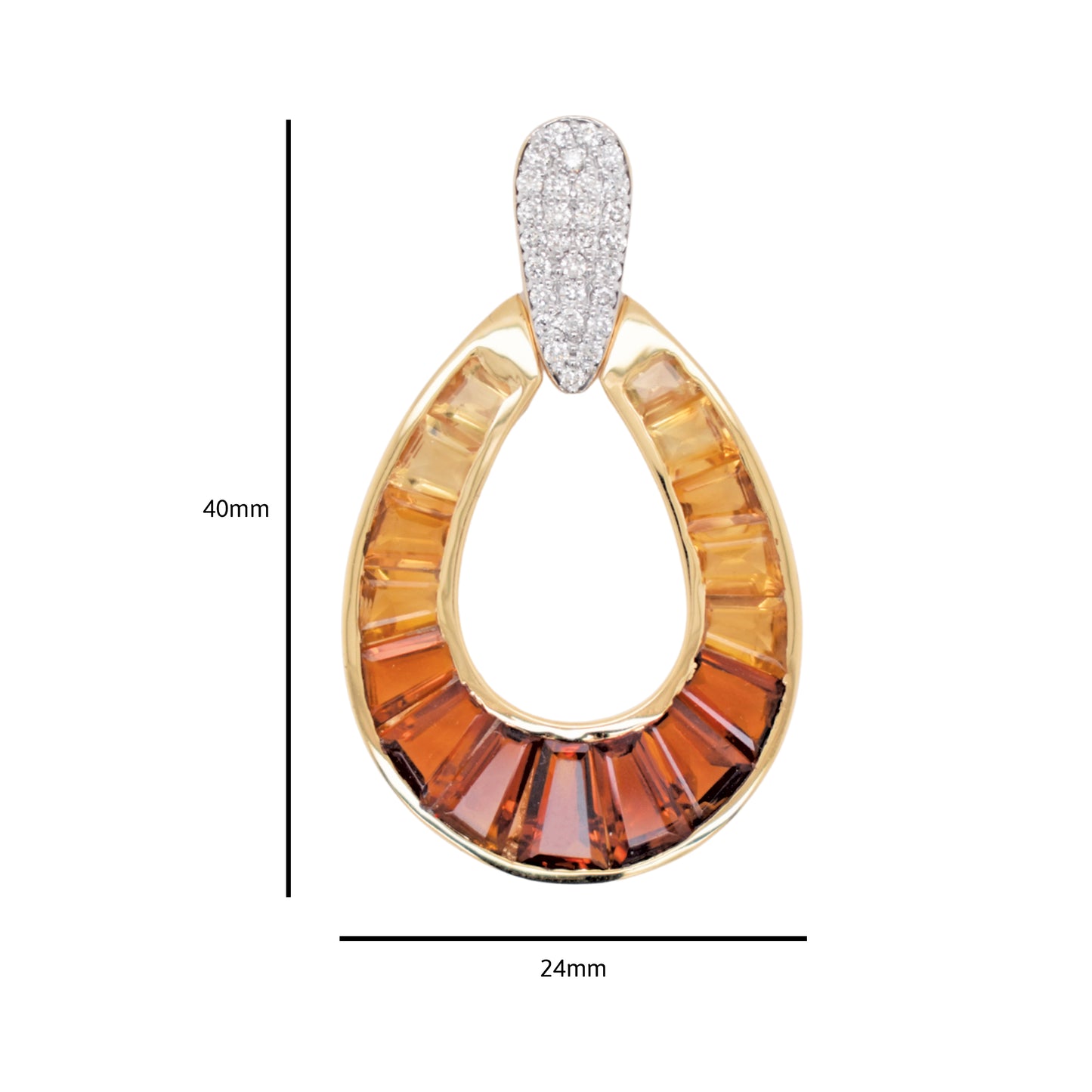 Citrine Doorknocker Pendant