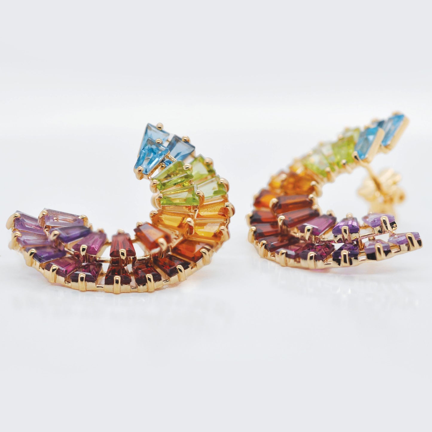 Rainbow Orbit Stud Earrings