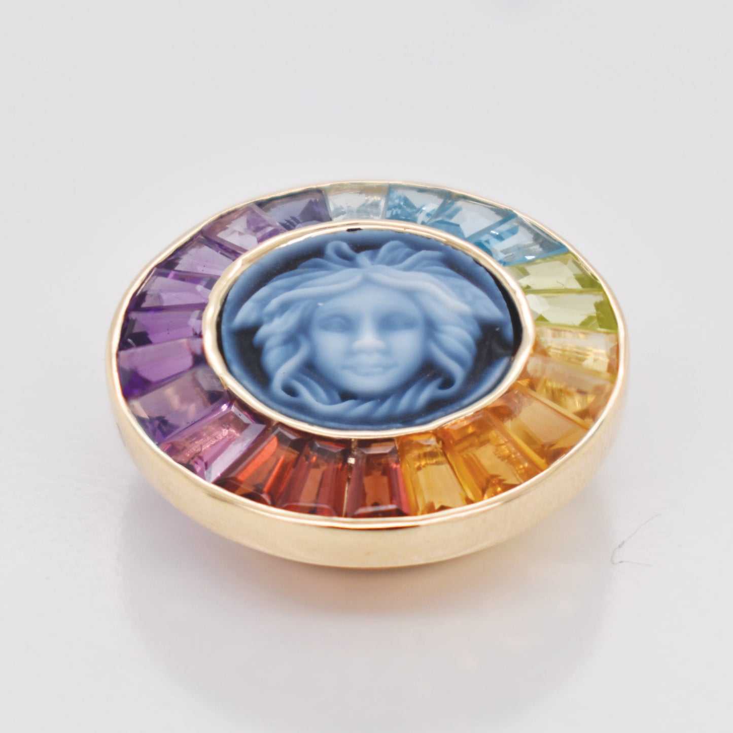 Cameo Versace Medusa Rainbow Shirt Button
