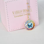 18K Gold Butterfly Rainbow Pendant - Vaibhav Dhadda Jewellery