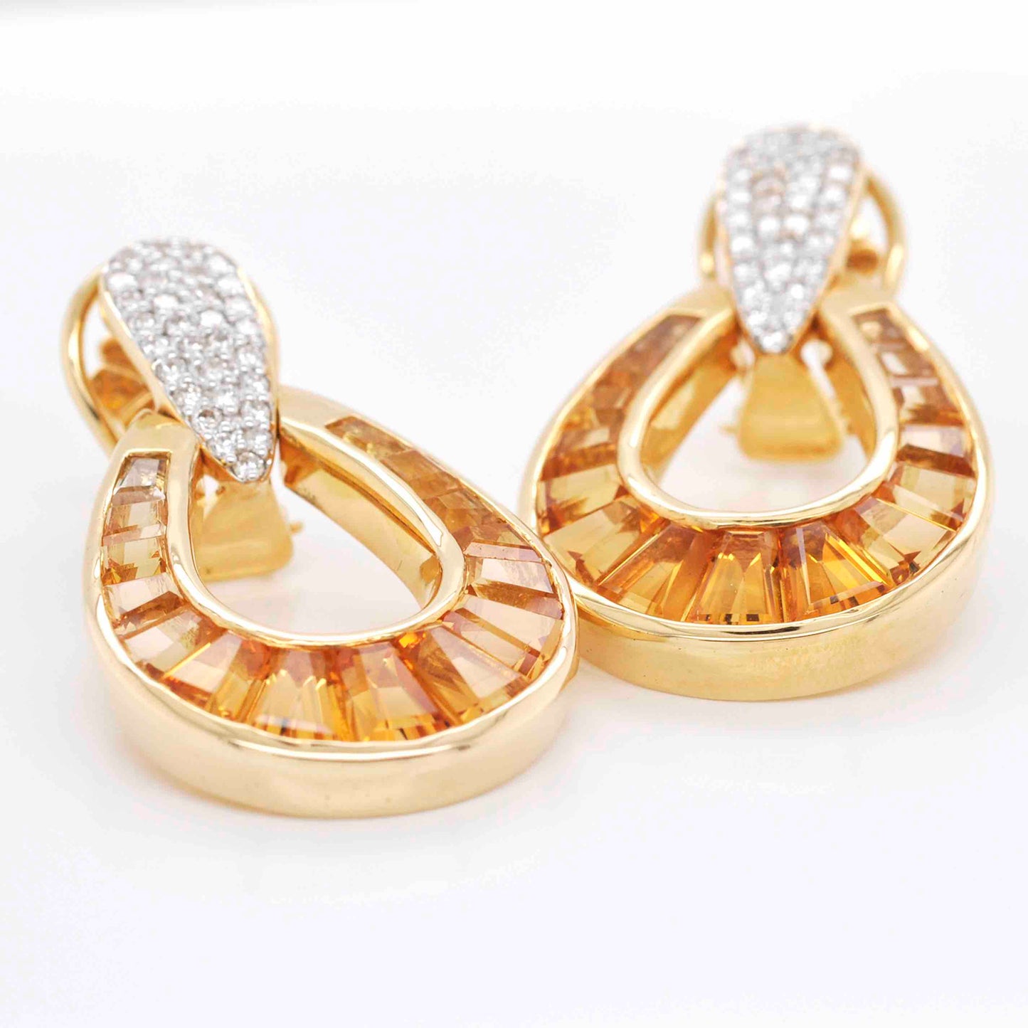 Citrine Diamond Earrings designs