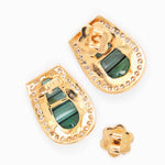 green tourmaline drop earrings