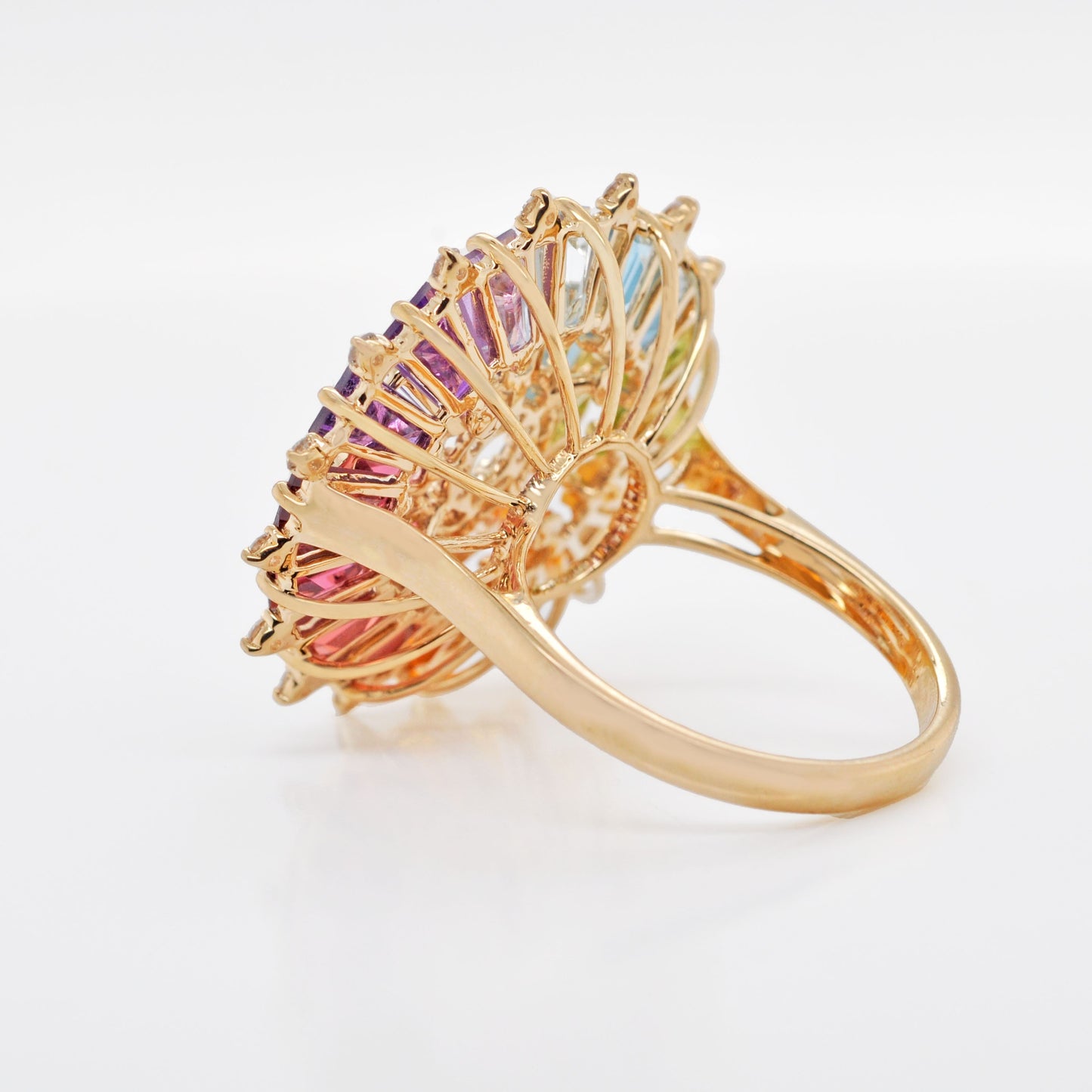 Rainbow Orbit Diamond Ring