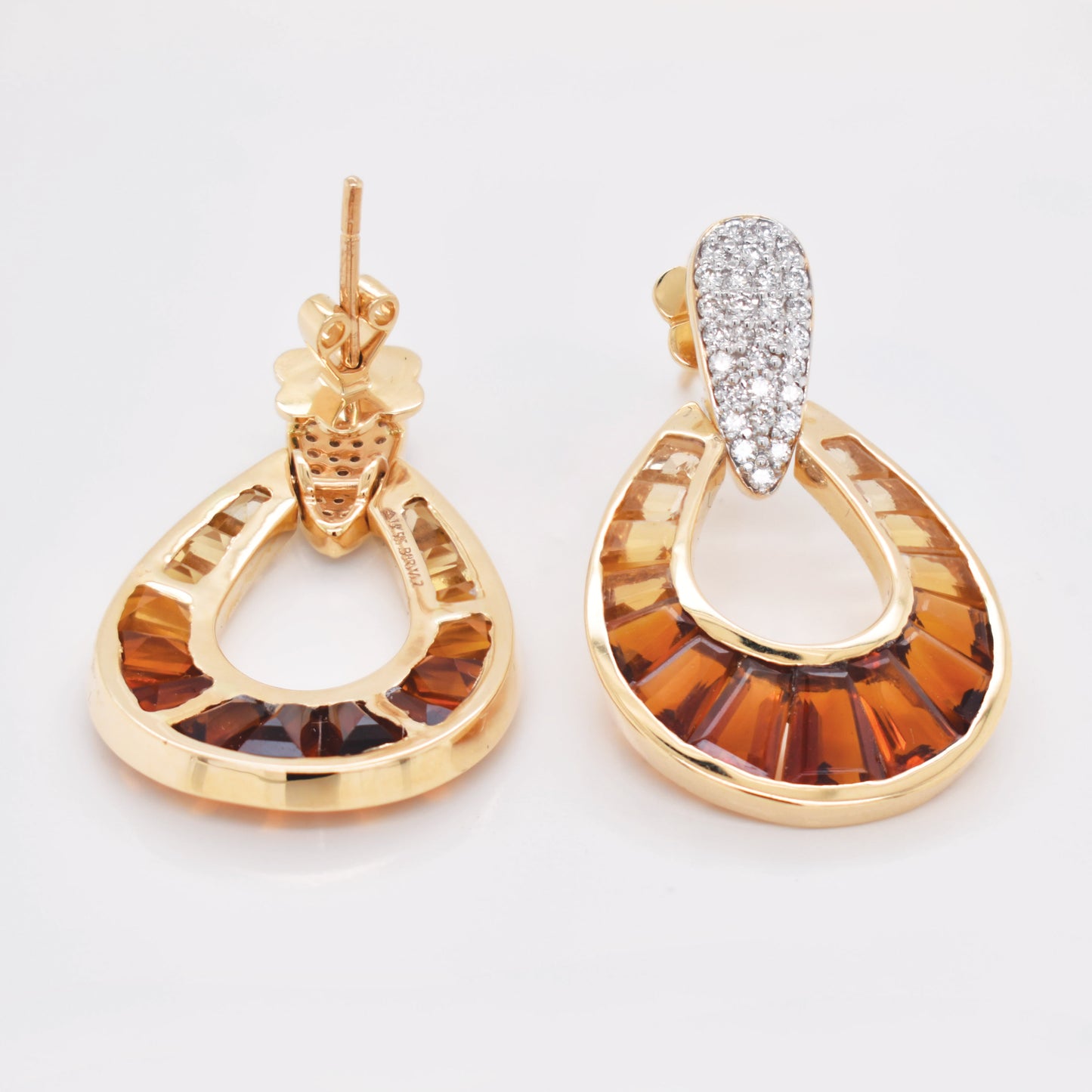 Citrine Doorknocker Earrings