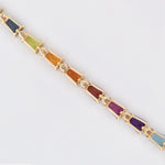 A shot of the reverse side of the polished gold frame, emphasizing the durable construction of the jewelry piece.