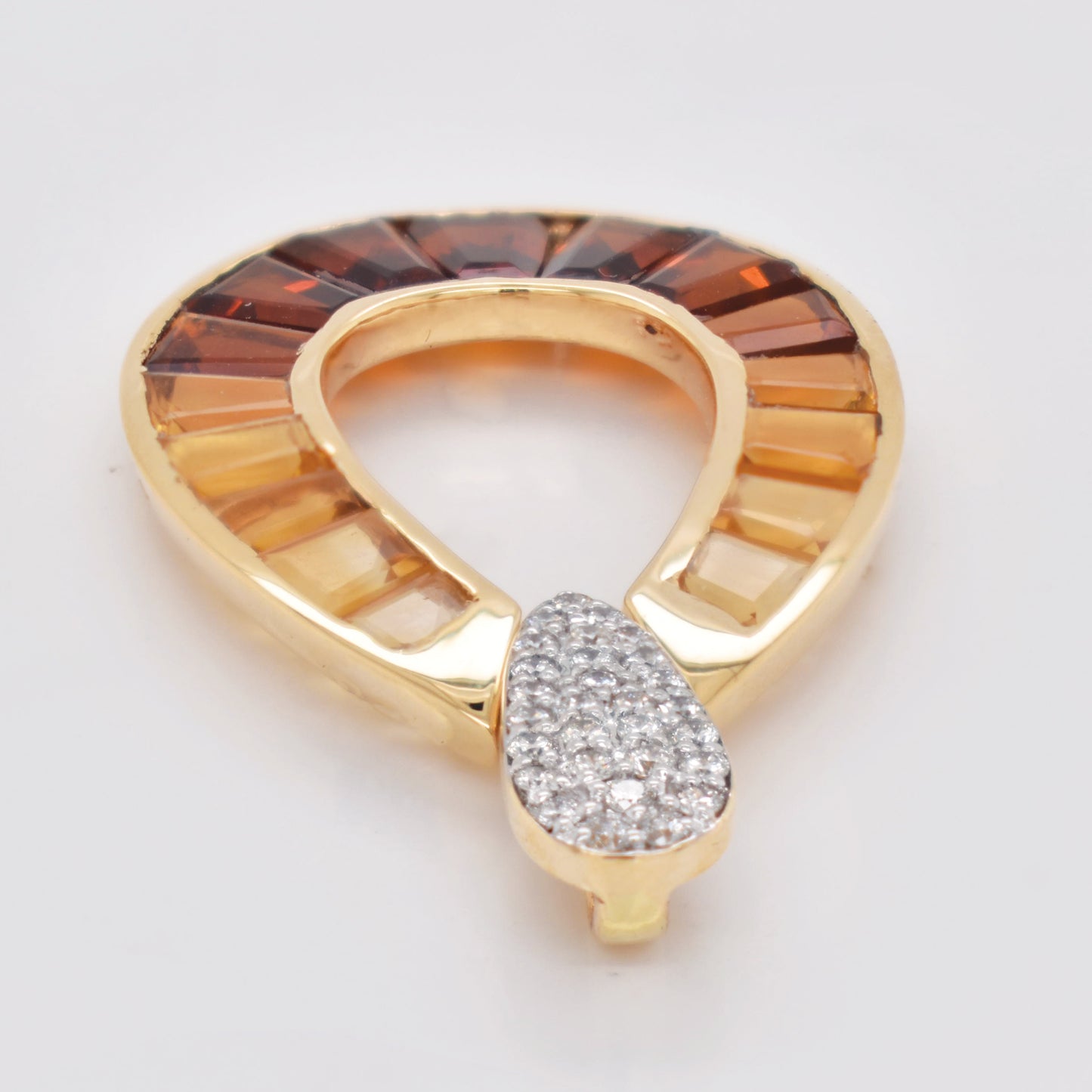 Citrine Doorknocker Pendant