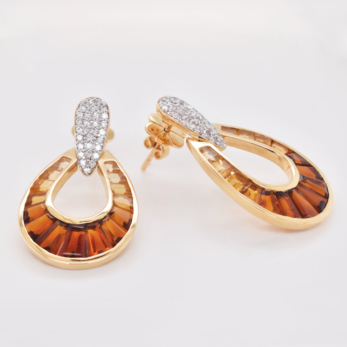 Citrine Doorknocker Earrings
