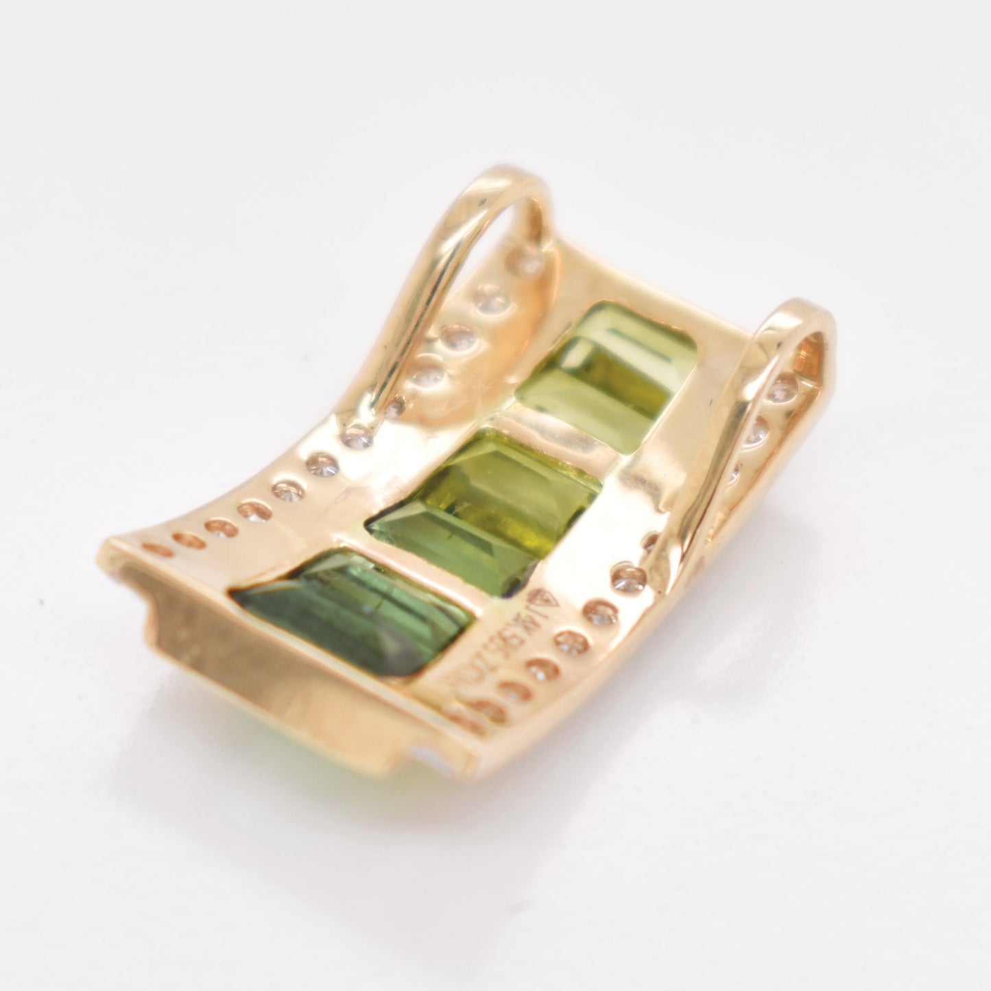 Green Tourmaline Peridot Pyramid Set