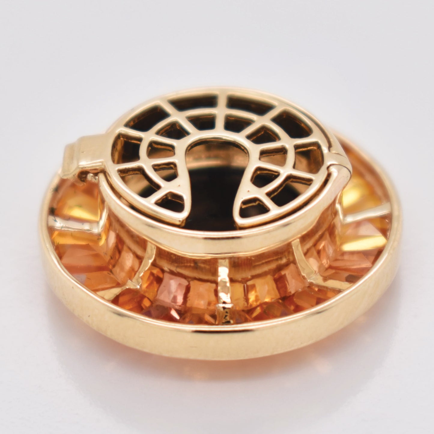 Cameo Versace Medusa Yellow Sapphire Brooch