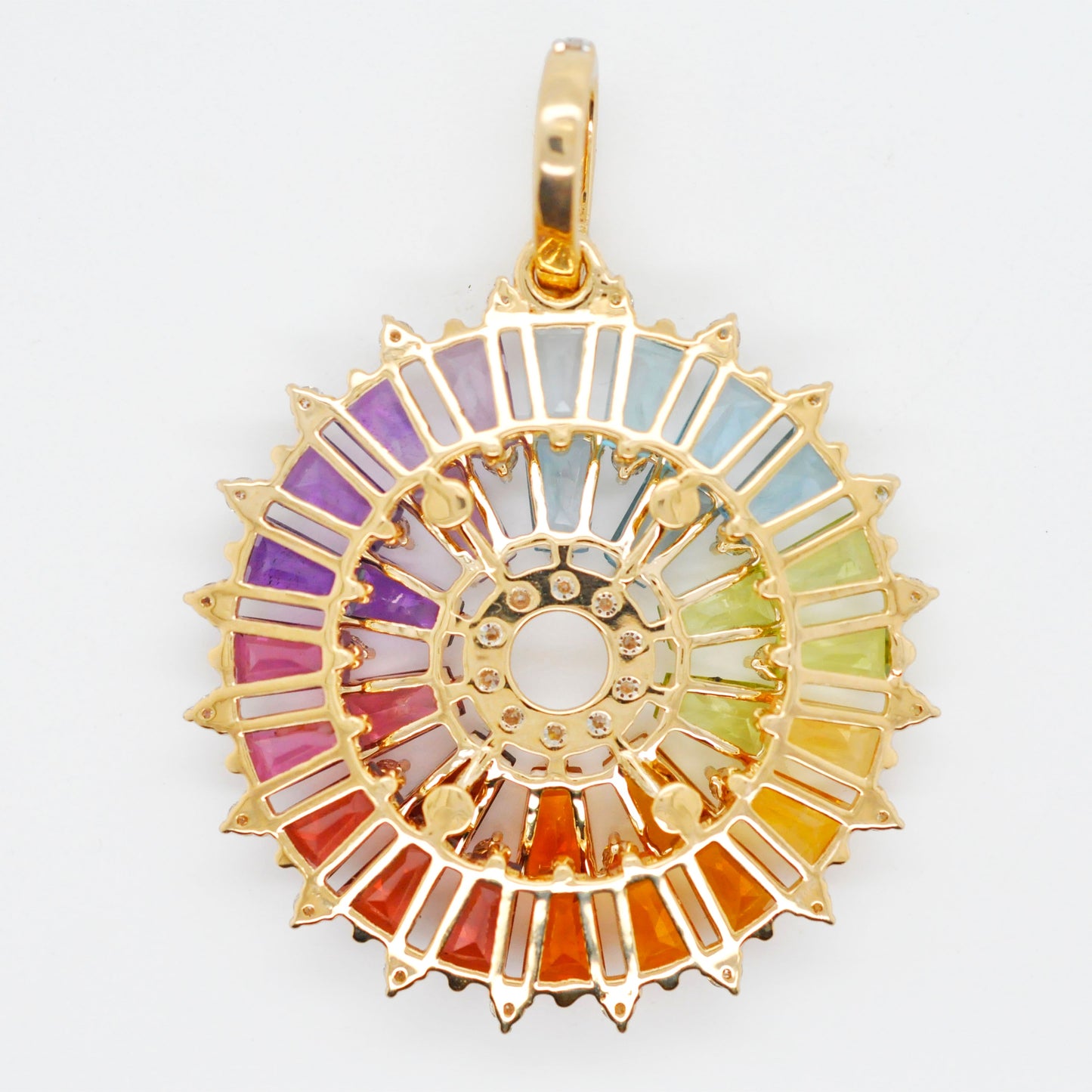 Rainbow Orbit Diamond Pendant