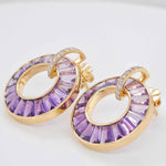 amethyst stud earrings