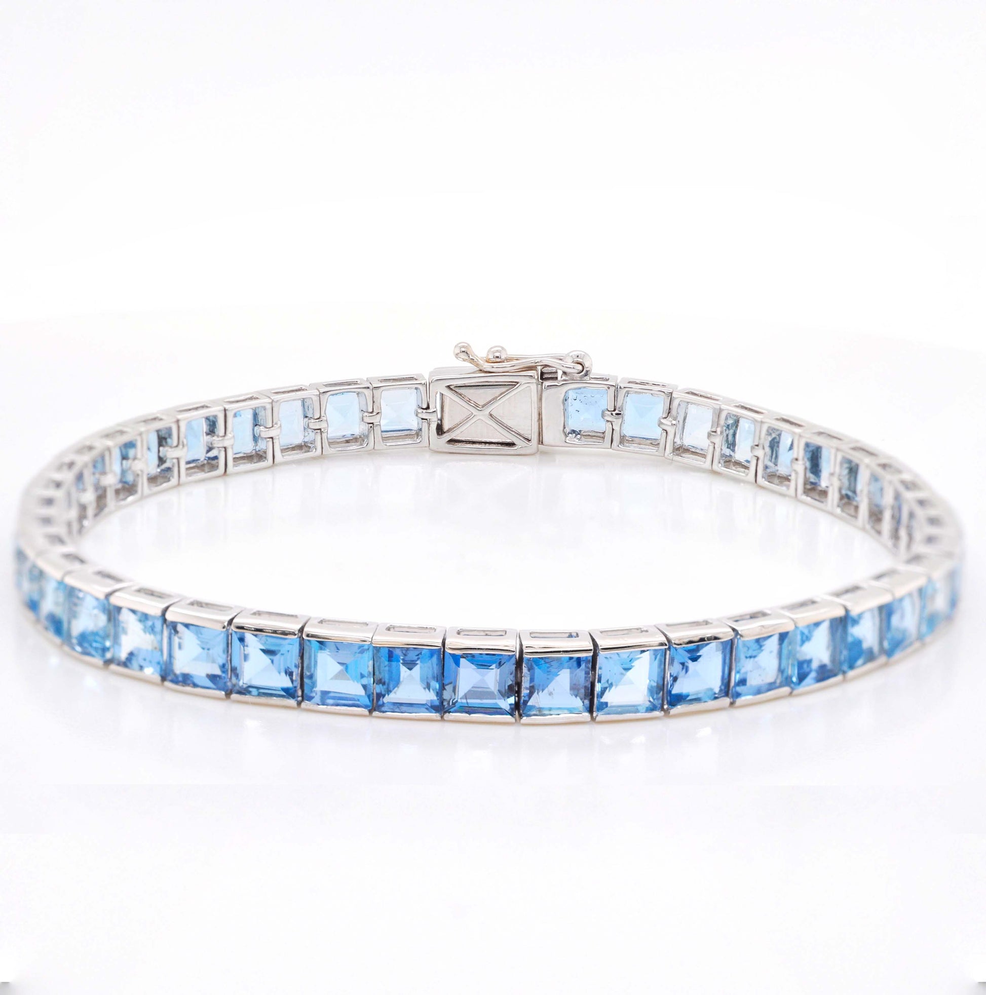 blue topaz tennis bracelet
