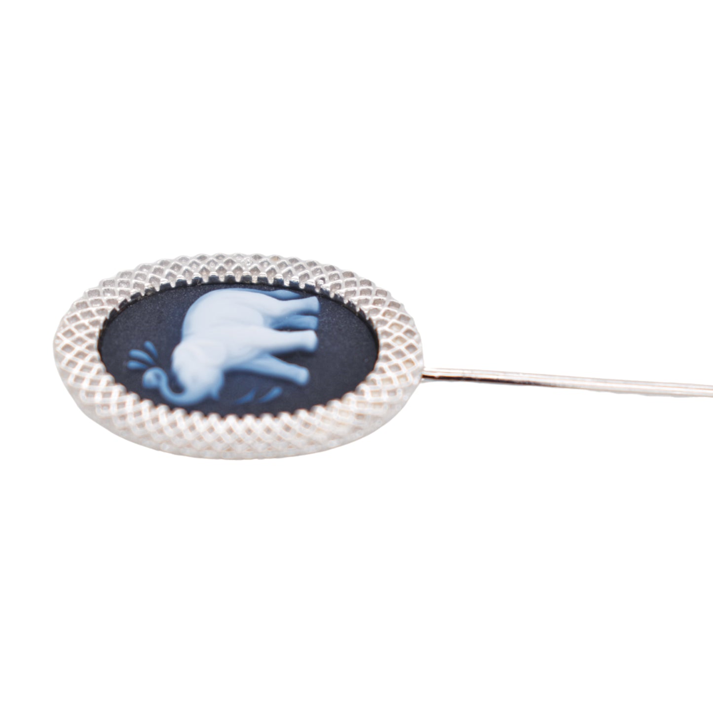 Cameo Elephant Lapel Pin