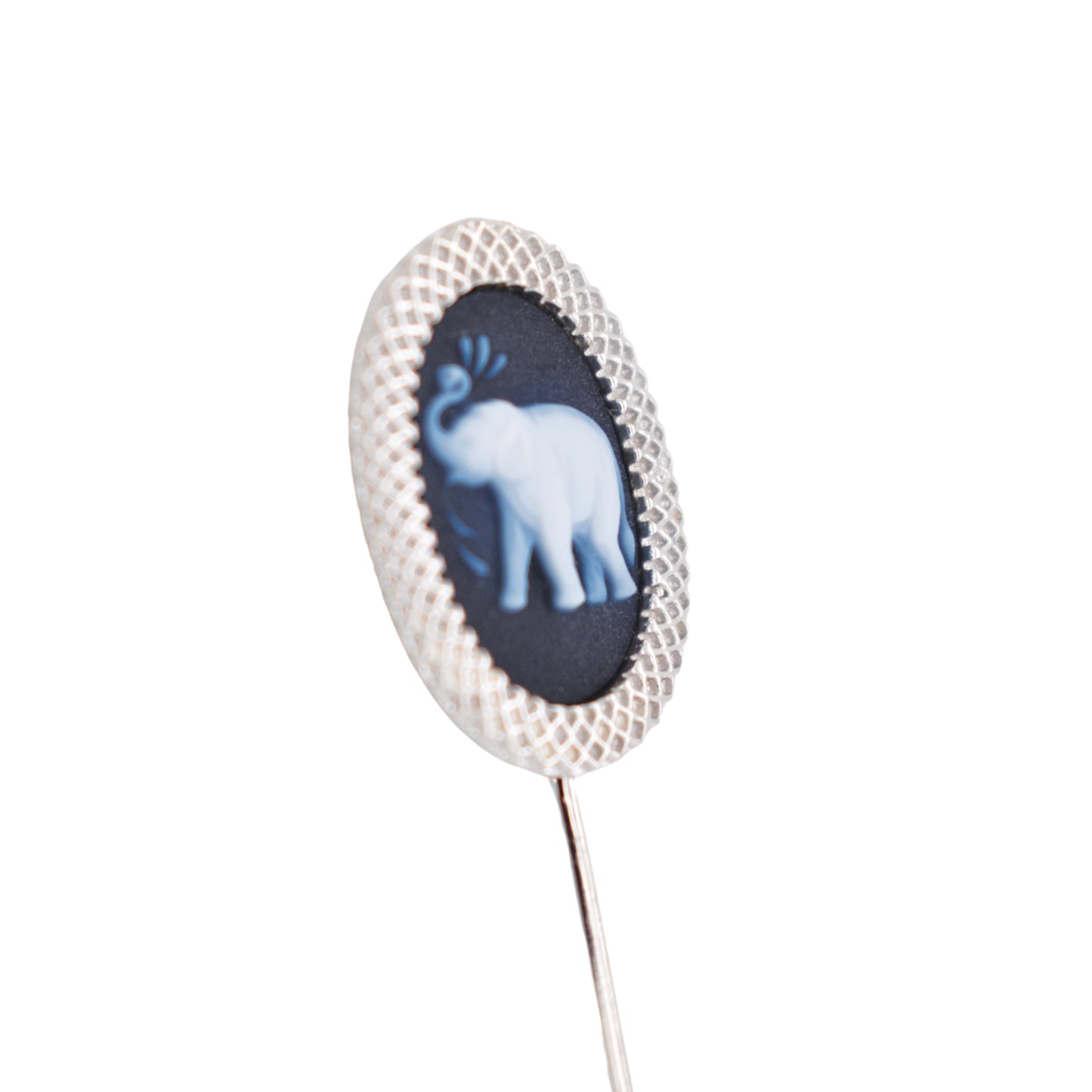 Cameo Elephant Lapel Pin