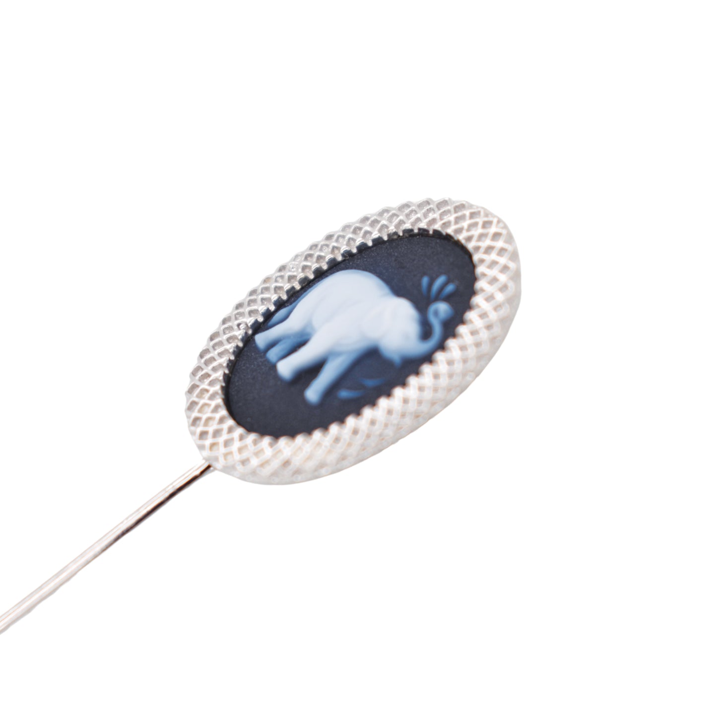 Cameo Elephant Lapel Pin