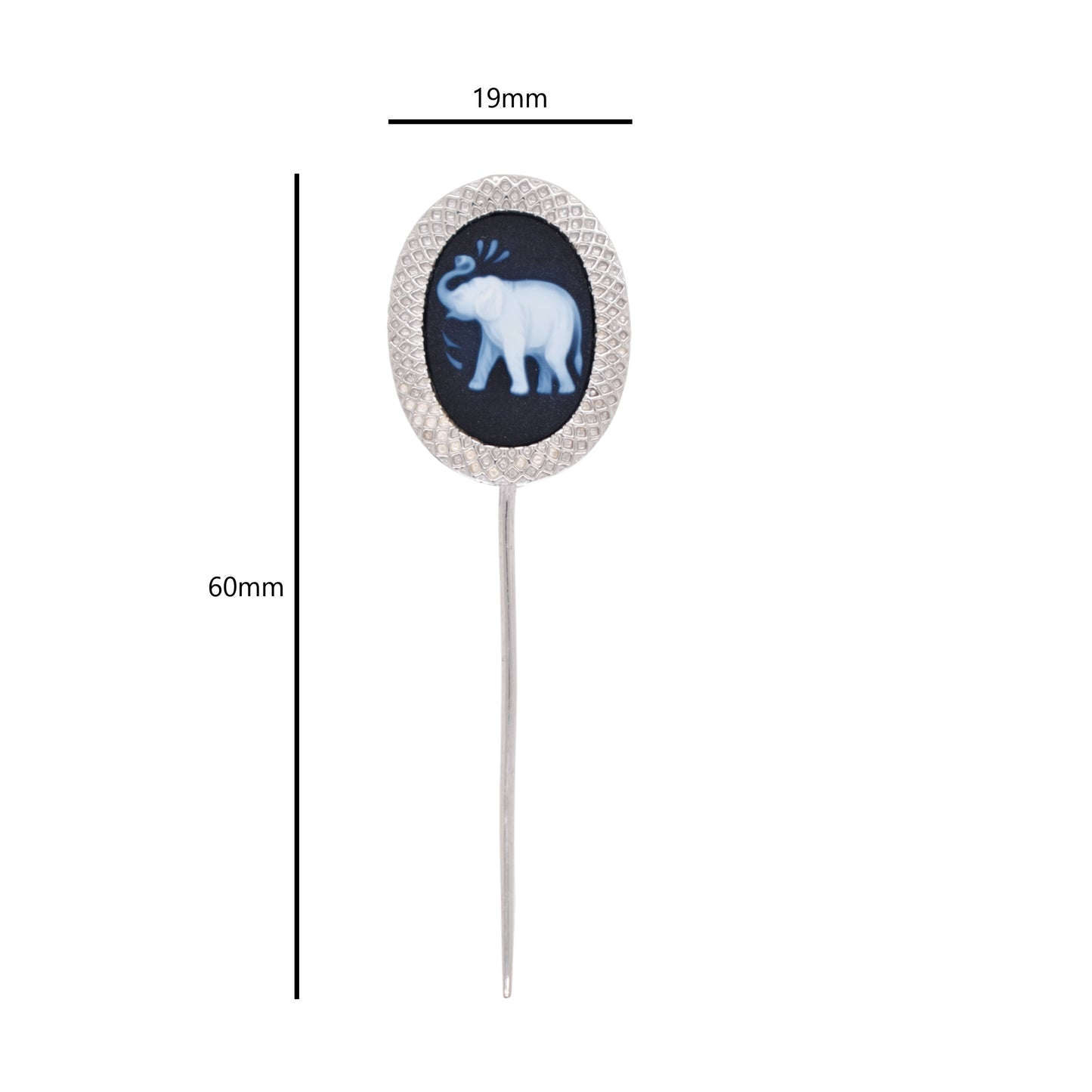 Cameo Elephant Lapel Pin