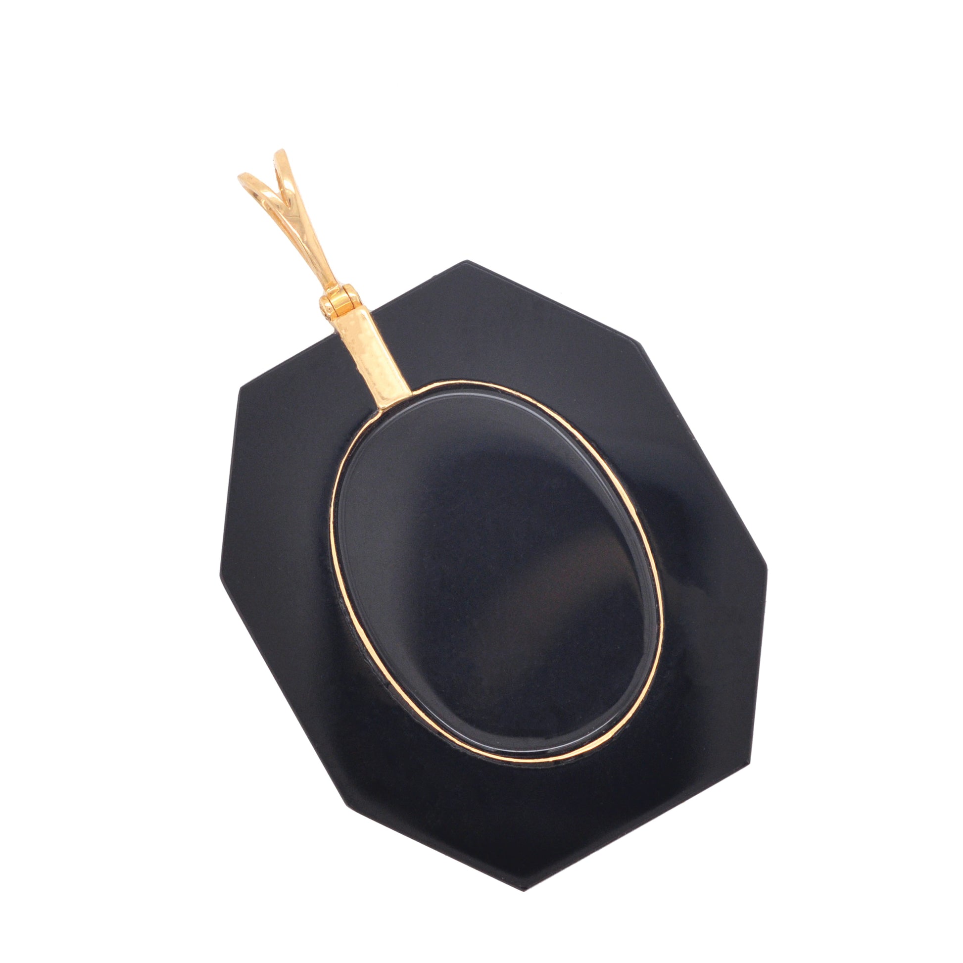 Bold Scorpio Zodiac Pendant in Black Onyx and Gold.