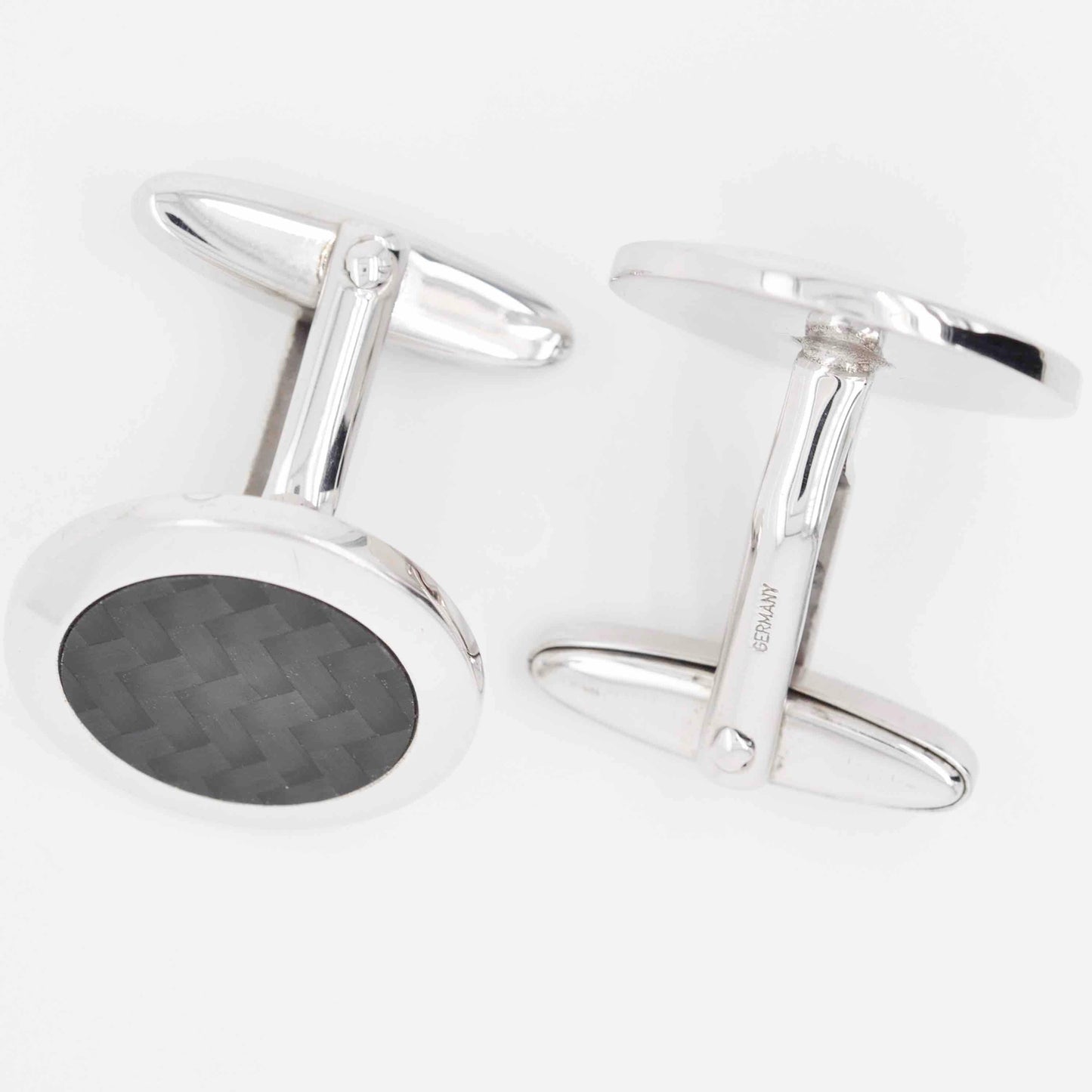 Sterling Silver Black Carbon Cufflinks - Vaibhav Dhadda Jewelry