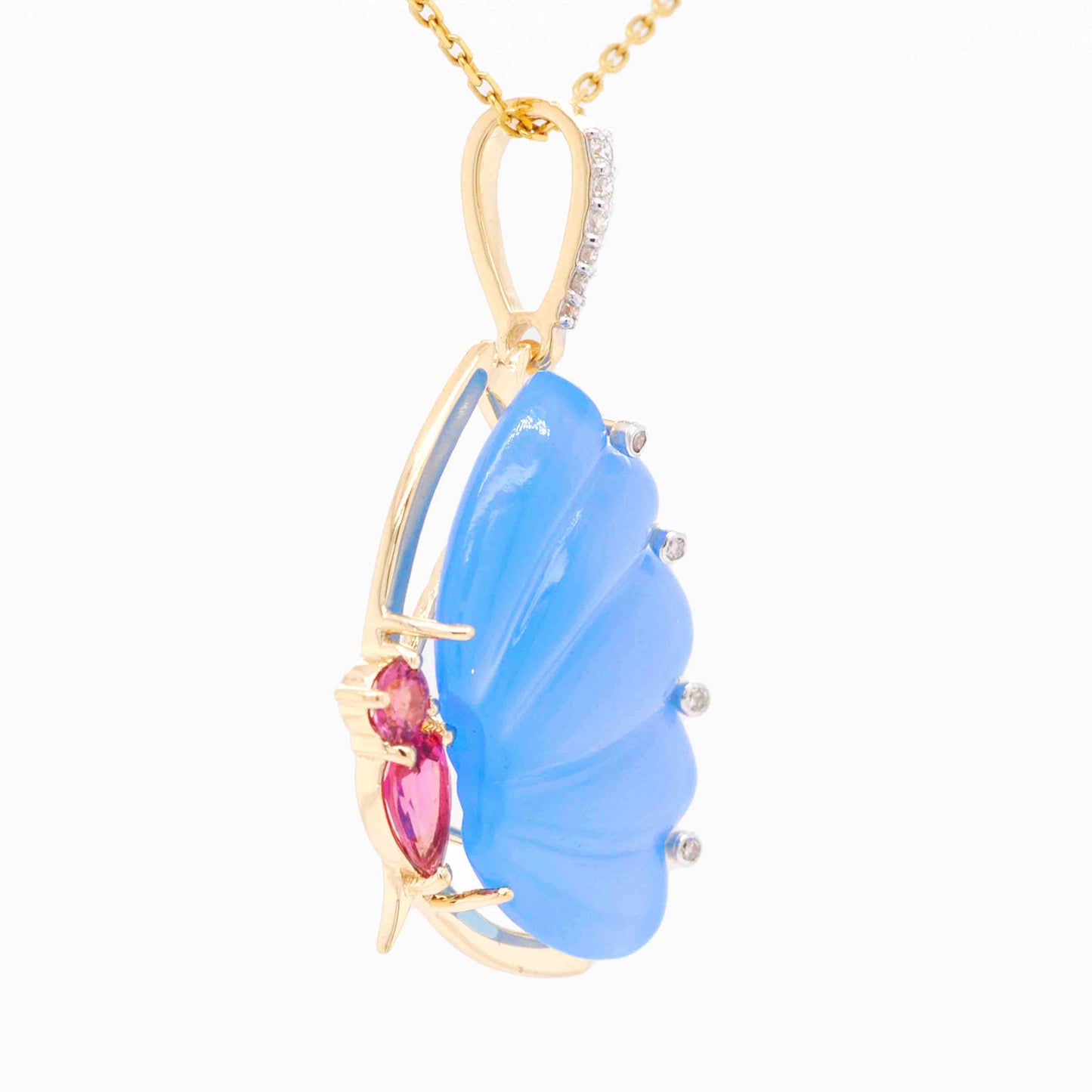 butterfly pendant gold