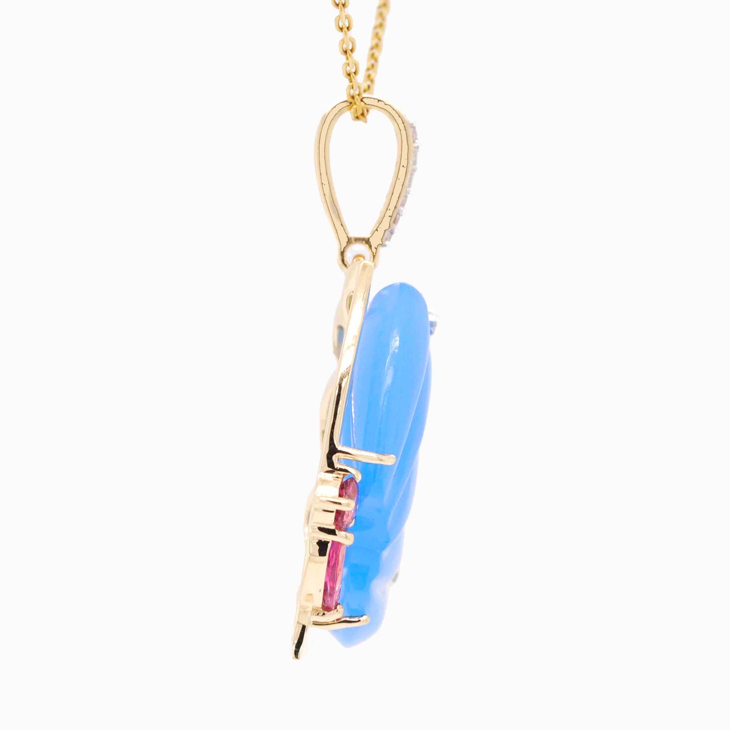 butterfly Pink & Blue locket