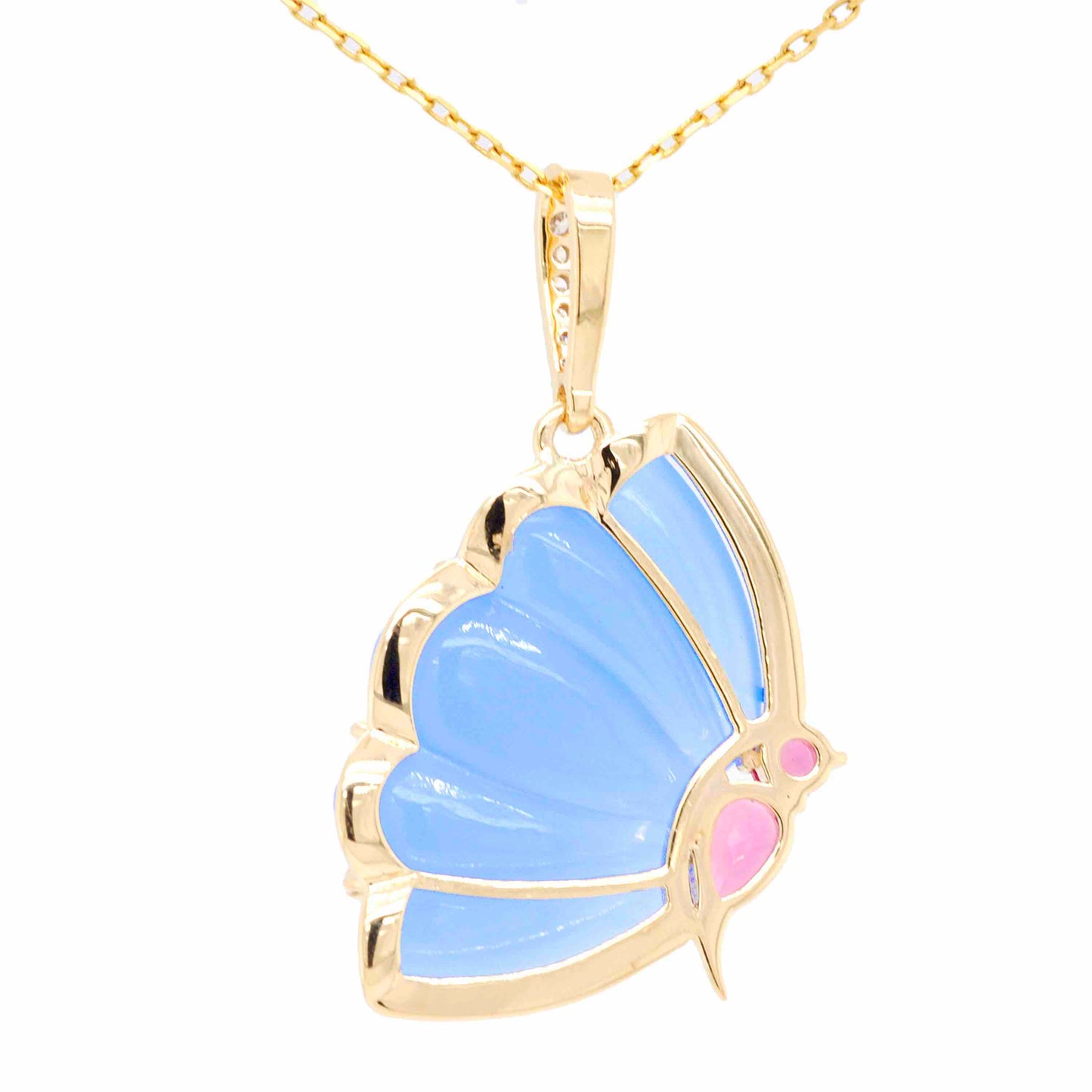 diamond butterfly pendant