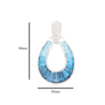 18K White Gold Blue Topaz Diamond Raindrop Set - Vaibhav Dhadda Jewelry