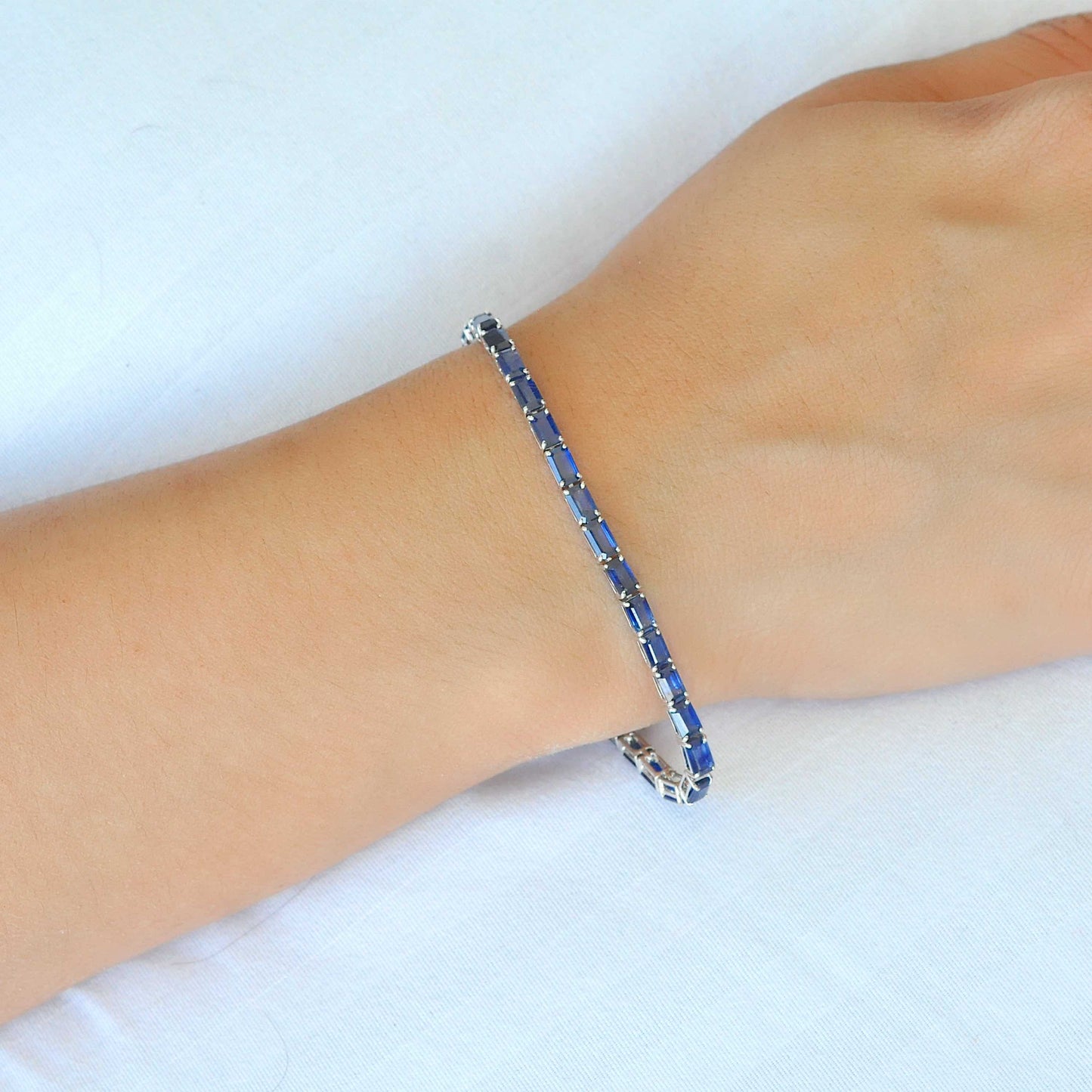 sapphire tennis bracelet