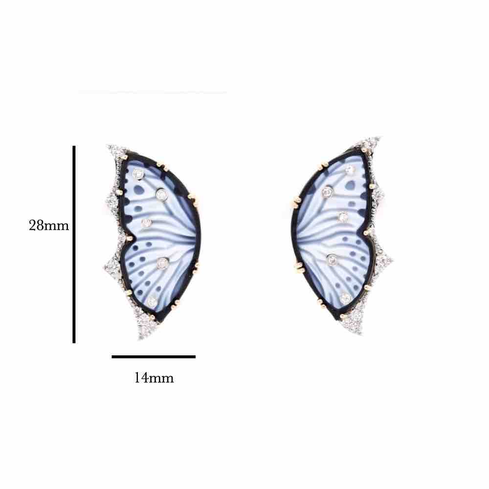 Butterfly-shaped studs
