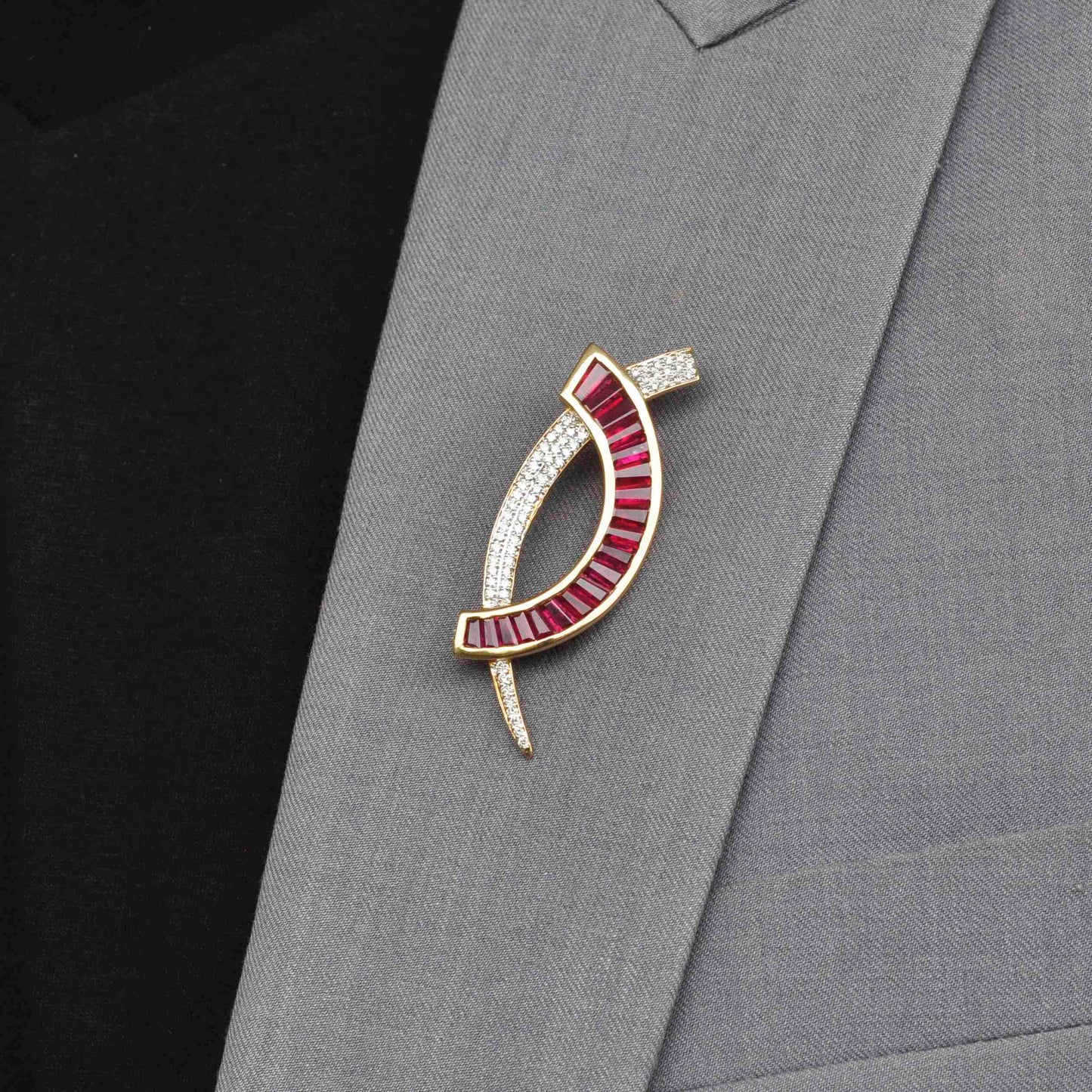 ruby brooch