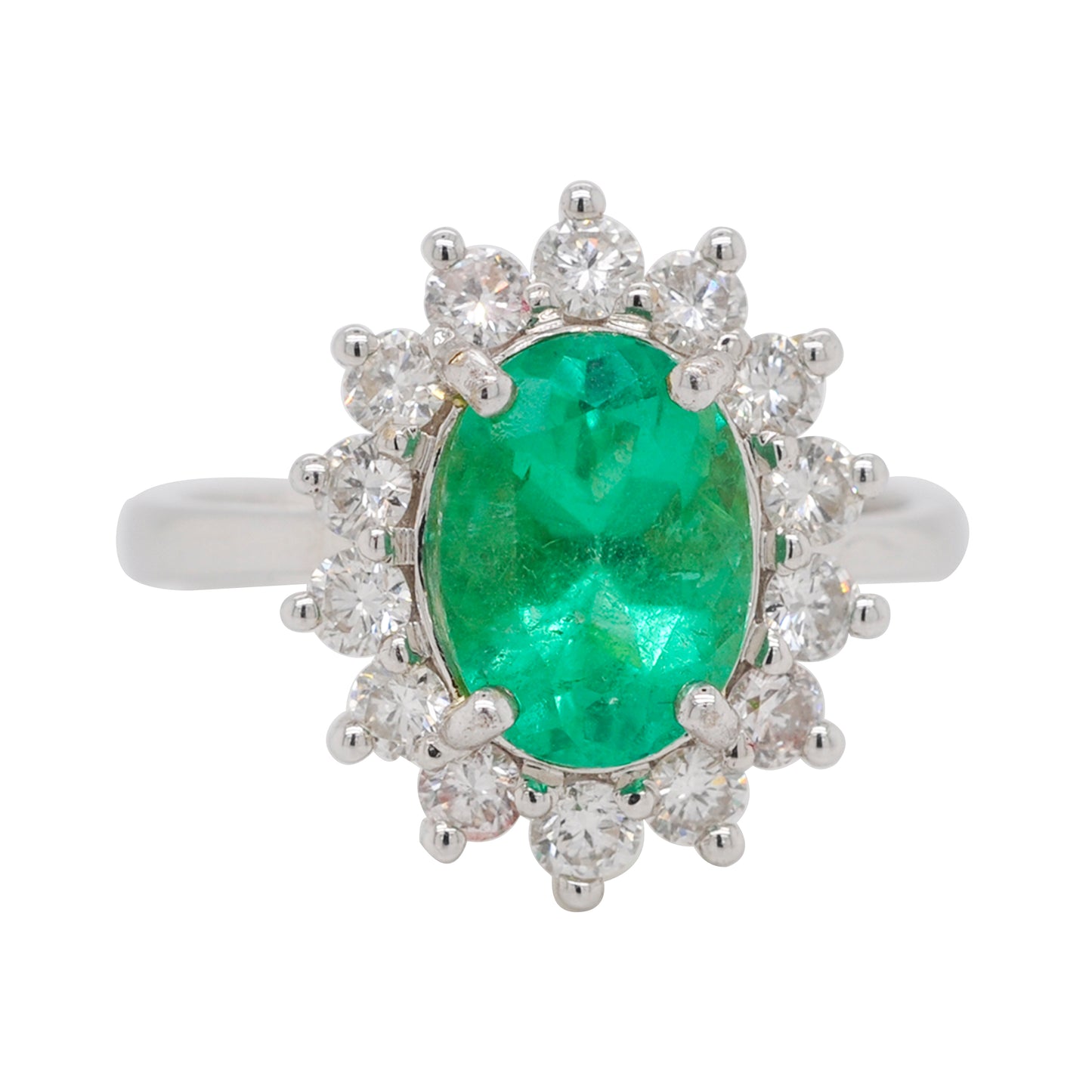 Oval Emerald Diamond Ring