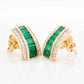 Zambian emerald cluster earrings design