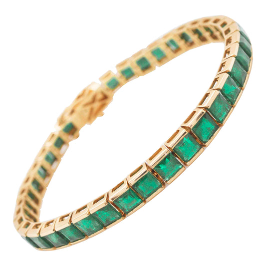 emerald tennis line bracelet