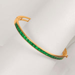 18K Gold Classic Square Emerald Modern Bracelet - Vaibhav Dhadda Jewelry