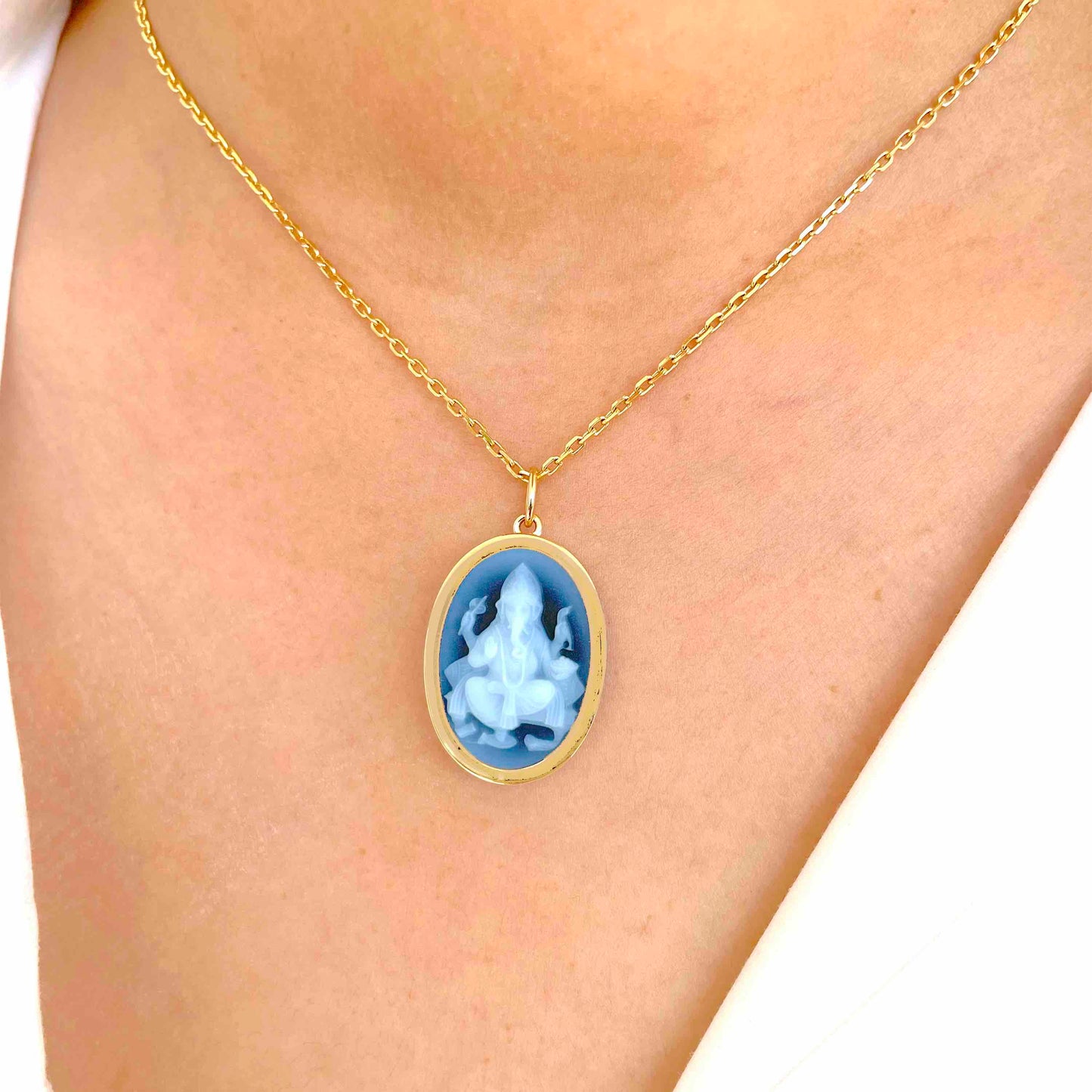 Agate OM necklace