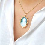 mother mary gold pendant