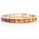 Multicolor baguette bracelet